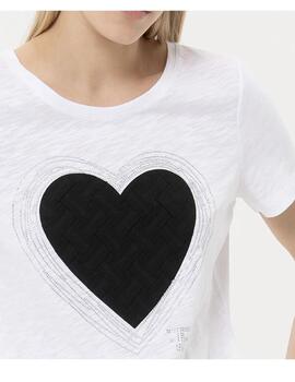 Camiseta Fracomina corazón con strass