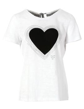 Camiseta Fracomina corazón con strass