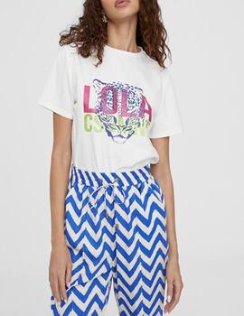 Camiseta Lola casademunt tigre blanco- rosa