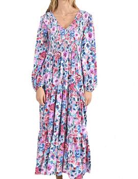 Vestido Molly Bracken largo  estampado flores