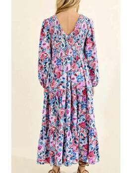 Vestido Molly Bracken largo  estampado flores