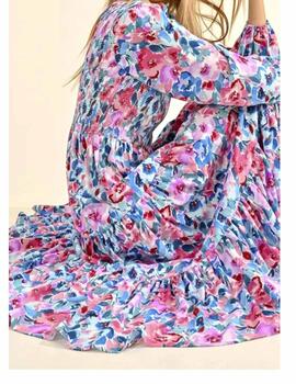 Vestido Molly Bracken largo  estampado flores