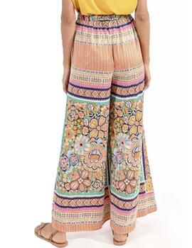 Conjunto kimono - pantalón estampado multicolor