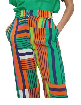 Pantalón Lola Casademunt multicolor verde-naranja