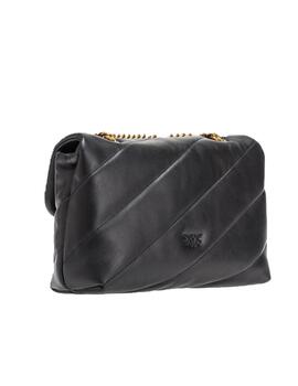 Bolso Pinko classic love bag puff maxi quilt negro