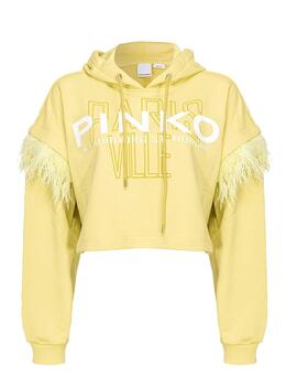 Sudadera Pinko cities con plumas lima