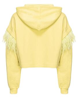 Sudadera Pinko cities con plumas lima