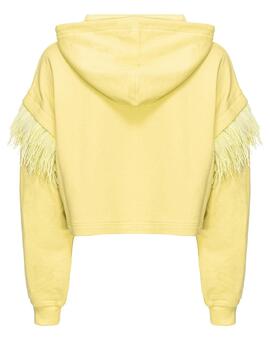 Sudadera Pinko cities con plumas lima