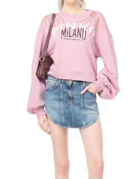 Sudadera Pinko cities brillos rosa