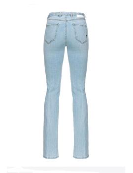 Pantalón Pinko vaquero acampanado denim azul claro