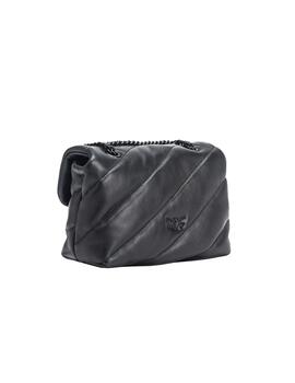 Bolso Pinko mini love bag puff negro