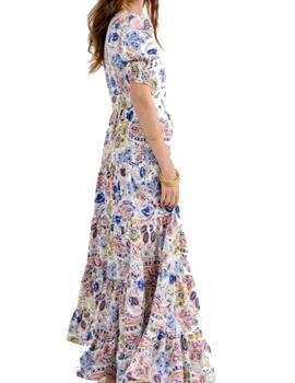 Vestido Molly Bracken largo estampado flores multi