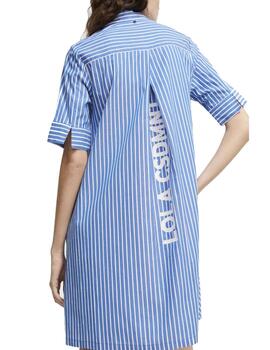 Vestido Lola casademunt corto camisero bicolor