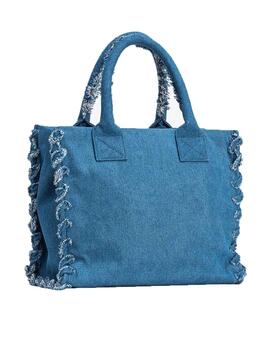 Bolso Pinko shopping denim reciclado