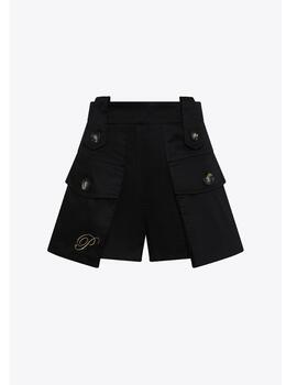 Short Highly Preppy bolsillo cargo negro