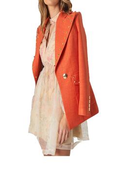 Chaqueta Highly preppy naranja tachuelas escudo