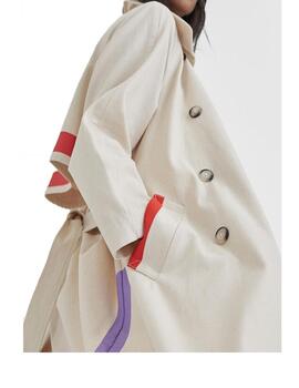 Gabardina Lola Casademunt canvas contrastes