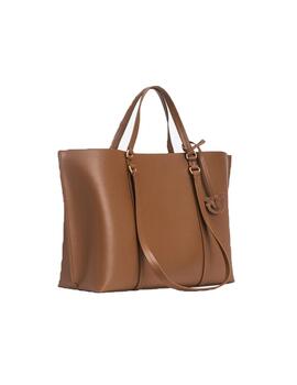 Bolso Pinko  shopper grande en piel martillada