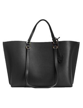 Bolso Pìnko shopper grande piel martillada negro