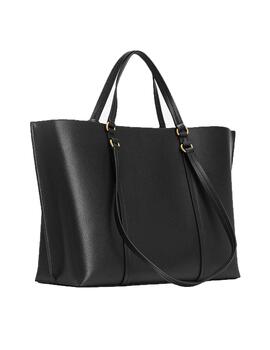 Bolso Pìnko shopper grande piel martillada negro