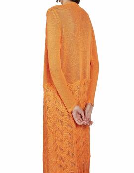 Chaqueta Montoto bajo zigzag desagujado naranja