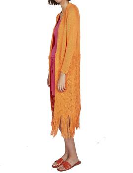 Chaqueta Montoto bajo zigzag desagujado naranja