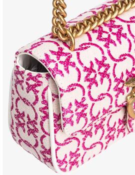 Bolso Pinko love bag mini logotipo jacquard