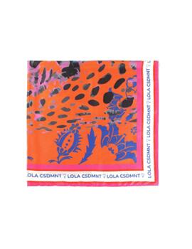 Pañuelo Lola casademunt cara leopardo naranja