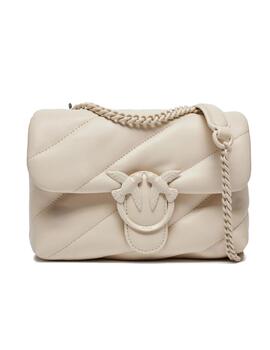 Bolso Pinko love puff mini crudo monocolor