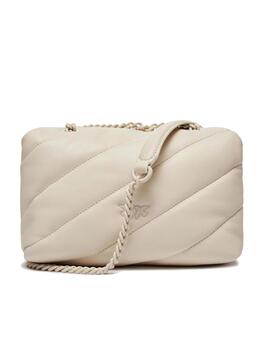 Bolso Pinko love puff mini crudo monocolor