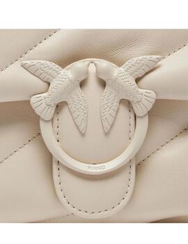 Bolso Pinko love puff mini crudo monocolor