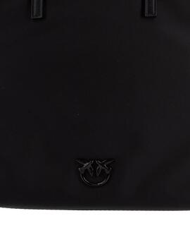 Bolso Pinko mini shopper recycled lona negro