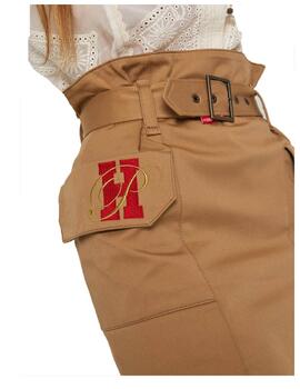 Falda Highly Preppy cinturilla fruncida