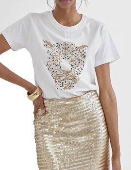 Camiseta Lola Casademunt tiger metal dorado