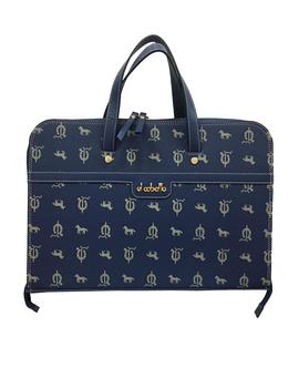 CARTERA EL CABALLO DOCUMENTOS ANAGRAMA AZUL