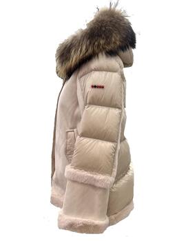 Parka Dichi Emma beige con pelo racoon
