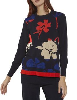 Jersey Scorzoo jacquard flores multicolor