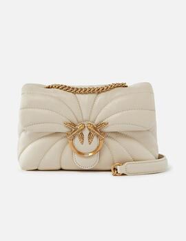 Bolso Pinko Love puff mini sheep butterfly crudo