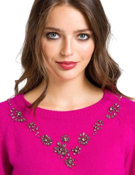 JERSEY CON PIEDRAS FUCSIA