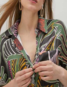 Vestido Lola Casademunt floral camisero multicolor