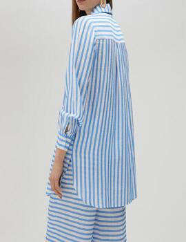 Camisa Lola Casademunt bidireccional azul - blanco