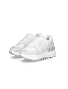 Zapatilla Liu Jo Amazing 33 con strass blanco