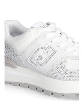 Zapatilla Liu Jo Amazing 33 con strass blanco