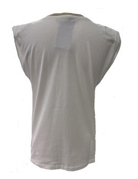 Camiseta Cristina Barros detalle de piedras brillos