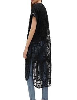 Camisa Lola Casademunt calada guipur negro