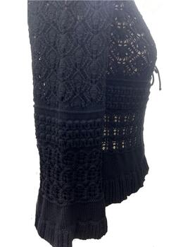 Chaqueta Montoto calada peplum negra