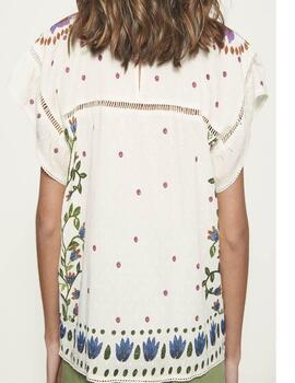 Blusa MDM estampada lunares y flores