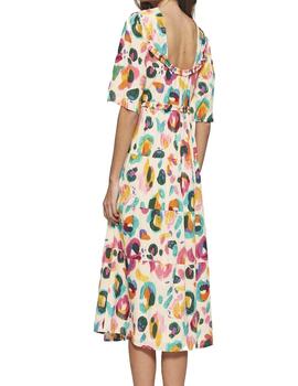 Vestido MDM largo midi estampado multicolor