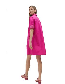Vestido Lola Casademunt strass en mangas fucsia