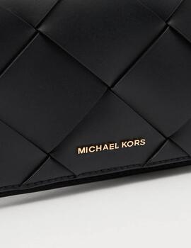 Bolso Michael kors Jet Set piel trenzada negro